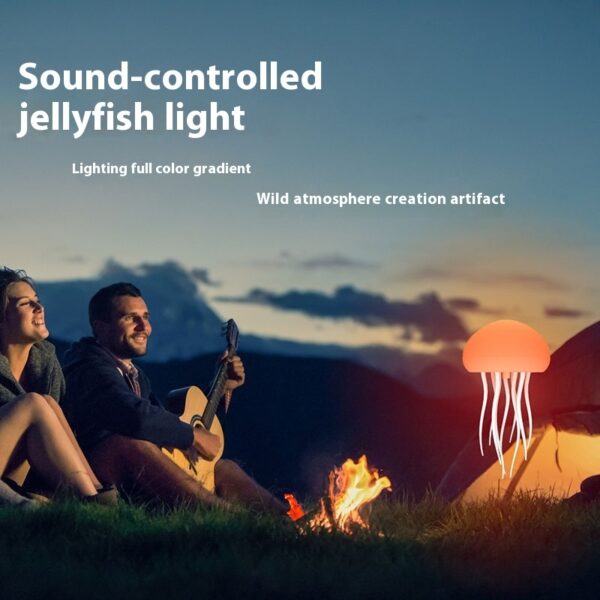 Jellyfish Mood Lamp LED Jellyfish Night Light Portable Jellyfish Lamp Jellyfish Decorations Smart Table Lamp For Bedside Desk - Image 2