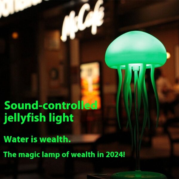 Jellyfish Mood Lamp LED Jellyfish Night Light Portable Jellyfish Lamp Jellyfish Decorations Smart Table Lamp For Bedside Desk - Image 3